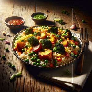 Veg Triple Schezwan Rice