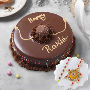 Rocher Truffle Couple Rakhi Cake