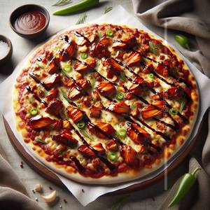 Barbeque chicken pizza