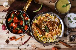 Chicken Biryani [Half] With Tandoori Chicken [Half Serves 2]