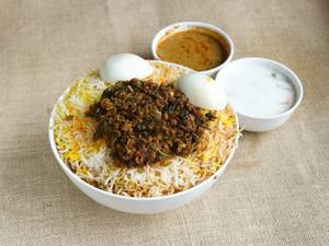 Mutton Keema Biryani (with Chicken Dum Rice)