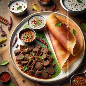 Boti Fry with 2  Dosa