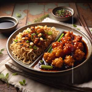 Veg Noodles(Half)+Veg Manchurian(2 pcs)                                           