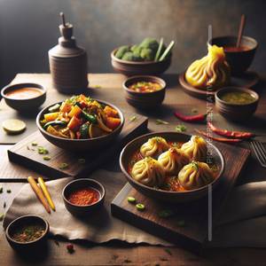 Schezwan veg momo 6pcs