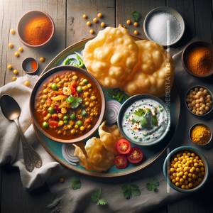 Chole Bhature [2 Bhature] With Boondi Raita