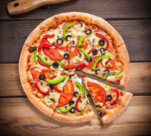 Thin crust veg pizza
