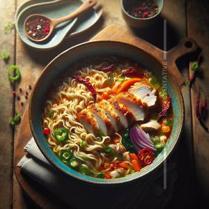 Chicken Hot And Sour Noodles Soup
