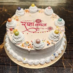 Eggless Photoprint Vanilla Cake Rakhi Special