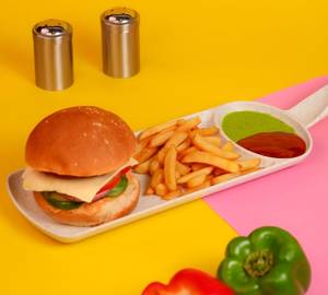Cheese Burger With Fries