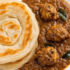 Chicken varuval with 2 parotta