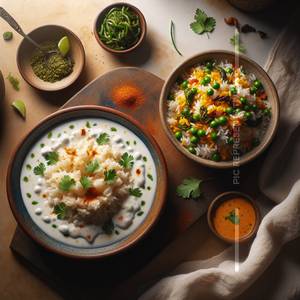 Curd Rice with Onion 