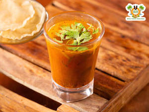 Rasam with Papad