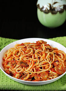 Mushroom Spaghetti Pink Sauce