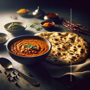 1 Chur Chur Naan With Dal Makhani