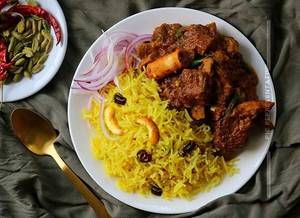 Chicken Kosha With Pulao