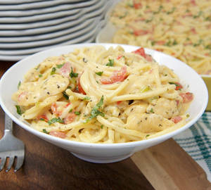 Chicken White Sauce Spaghetti