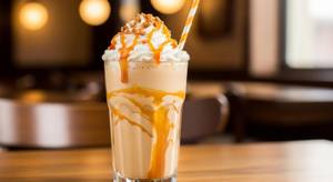 Butterscotch shake with ice cream