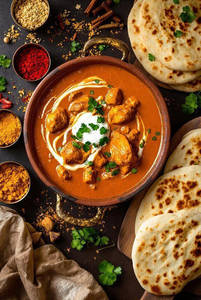 Butter Chicken With Lachha Paratha (2 Pcs Chicken, 1 Lachha)