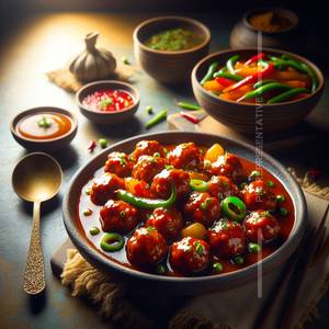 Veg Manchurian Gravy [8 Pieces]