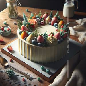 White Forest Cake 1/2 Kg