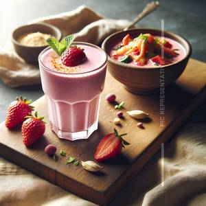 Strawberry. lassi