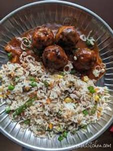 Manchurian Gravy [Half] With [Half] Fried Rice