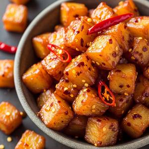 Honey chilli potato