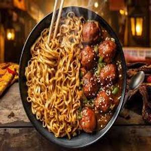 Manchurian Gravy [Half] With [Half] Singapore Noodles