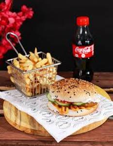 Aloo Tikki Burger + Soft Drink