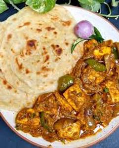 Kadai Paneer [Half] With 2 Tandoori Roti