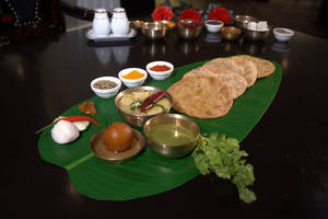 Daal Puri With Shada Aloo Torkari