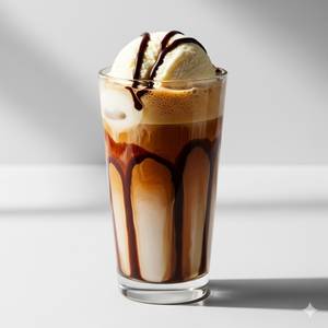 Cold coffee with ice cream