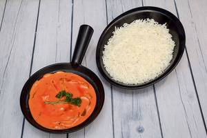 Slice Chicken Thai Curry Wt Steam Rice