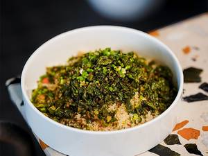 Crispy Spinach Fried Rice