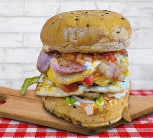 Salsa Chicken Cheese Burger