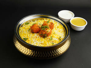 Zafrani Egg Biryani Plate