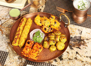 Tandoori Veg Kebab Platter (serves3-4)