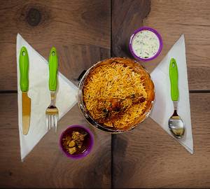 Chicken dum biryani single