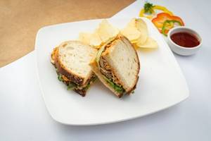 Cottage Cheese Veggie Melt Sourdough Sandwich