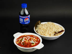 Bagara Rice +dawat Style Chicken Curry + 250ml Cool Drink