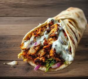 Cheese chicken shawarma
