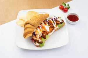 Barbeque Paneer Croissant Sandwich