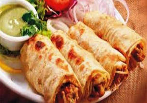 Soya Chaap Tikka Achari Roll