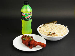 Bagara Rice + Chicken Full Joint Piece + 250ml Cool Drink