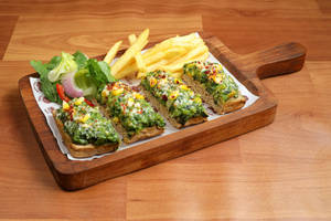 Open Corn & Cheese Sandwich