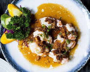 Steamed Prawns With Garlic