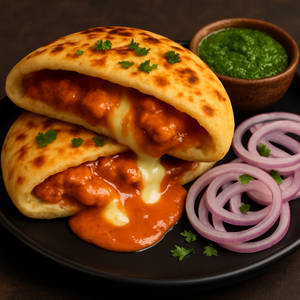 Butter Chicken Naan Turnover