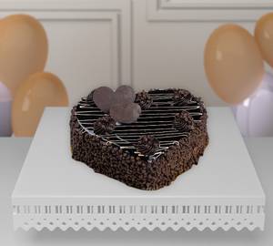 Eggless Dutch Truffle Chocolate Cake Heart 500 Grams