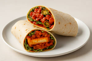 Jain Mexican Paneer Wrap