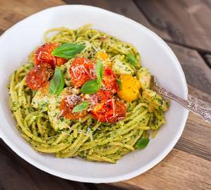 Spaghetti Pesto Chicken